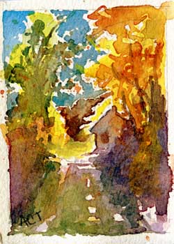 "Little House In The Big Wood" by Anne Tedeschi, Ferryville WI - Watercolor